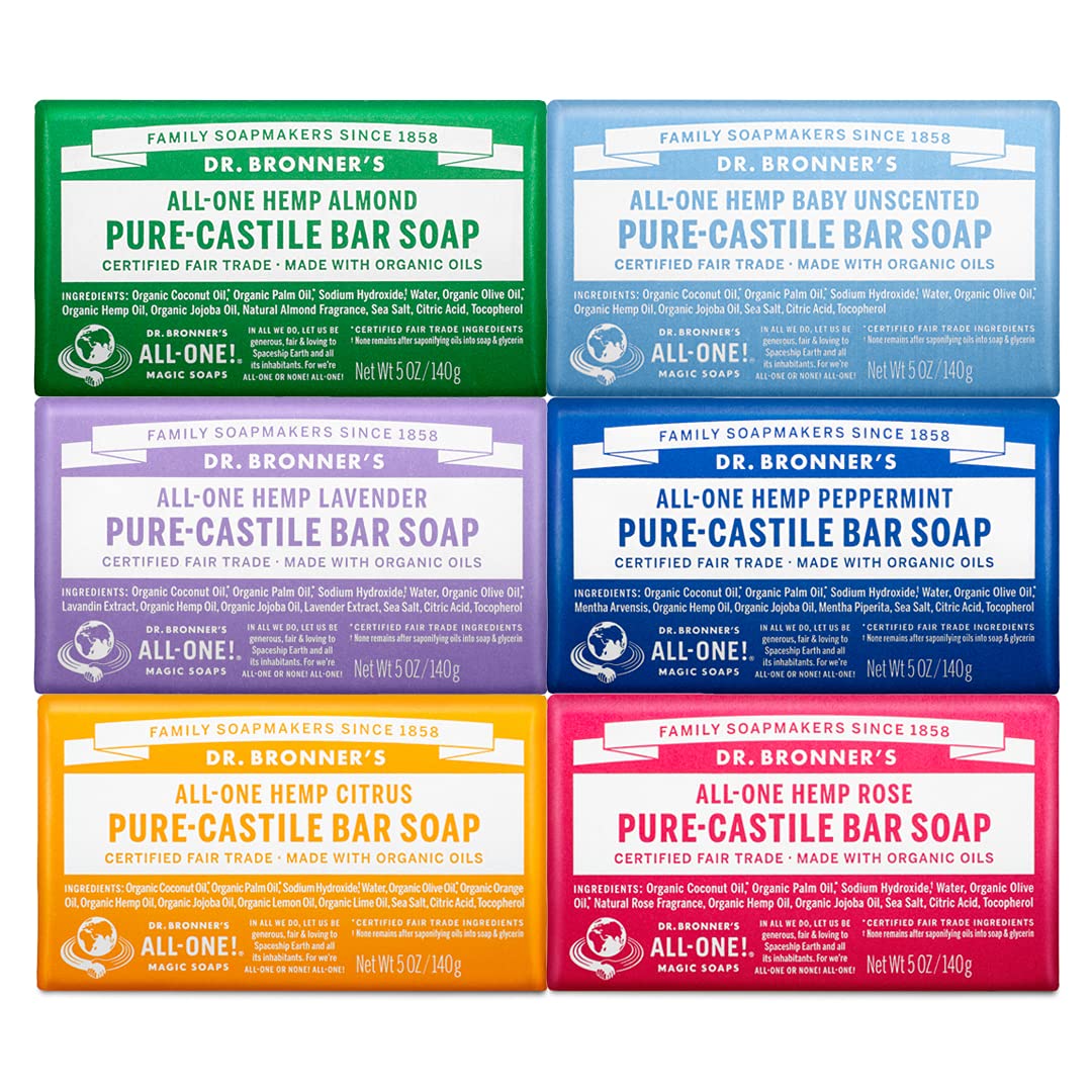 Jabón En Barra Dr. Bronner's Pure-castile, Paquete De Regalo Variado De 150 Ml - Venta Internacional.