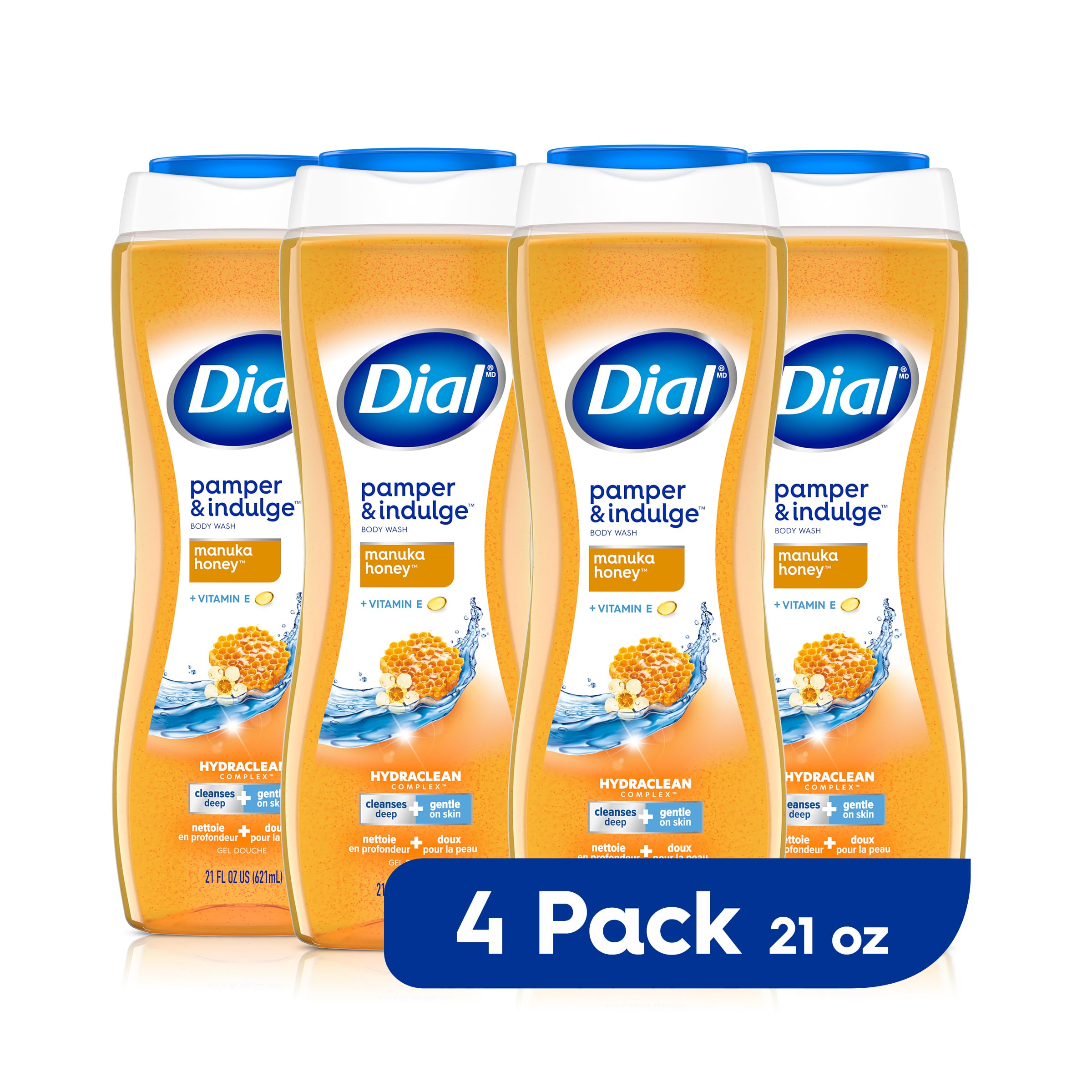 Foto 2 pulgar | Gel de Baño Dial Pamper & Indulge con Miel de Manuka 630 Ml X4 - Venta Internacional