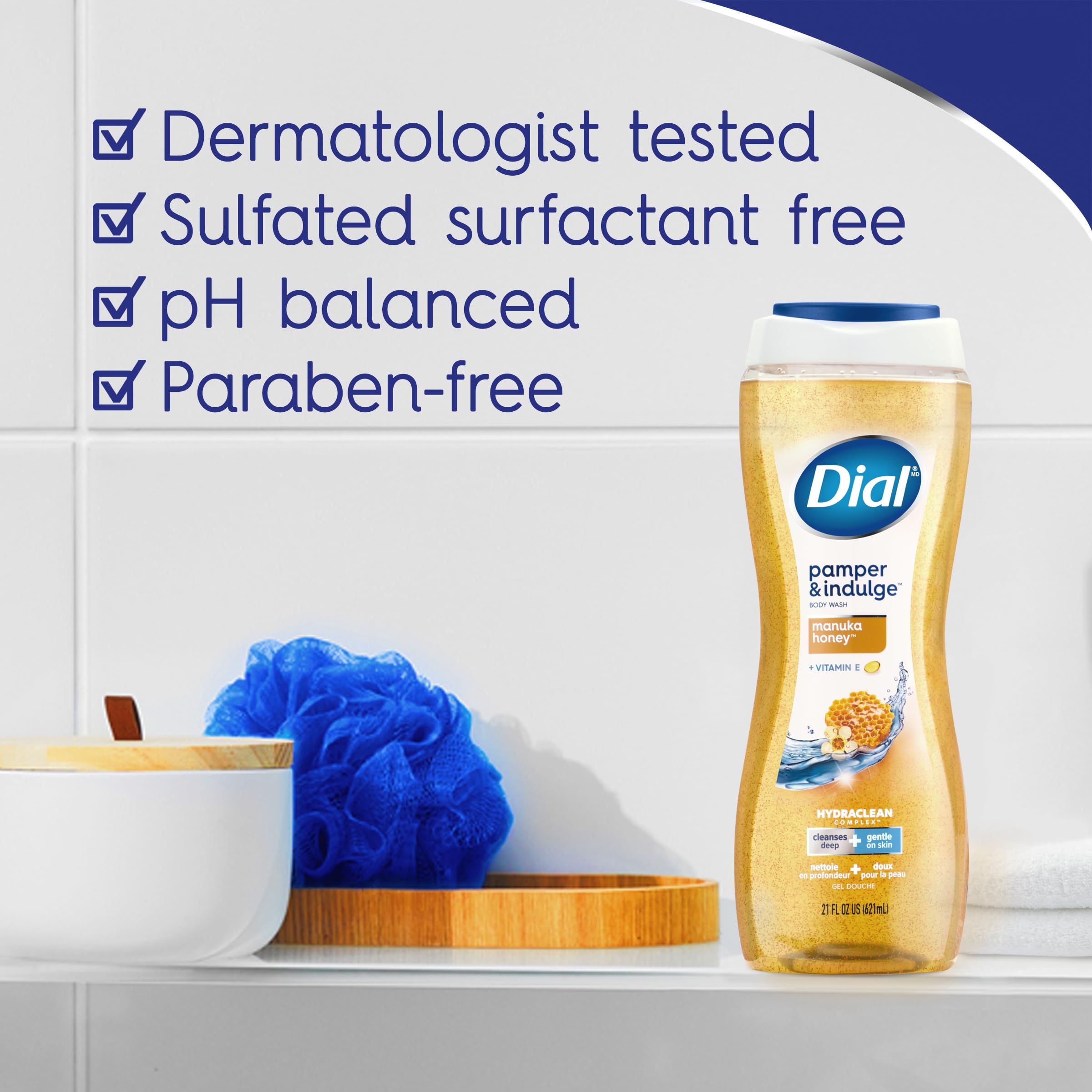 Foto 5 pulgar | Gel de Baño Dial Pamper & Indulge con Miel de Manuka 630 Ml X4 - Venta Internacional