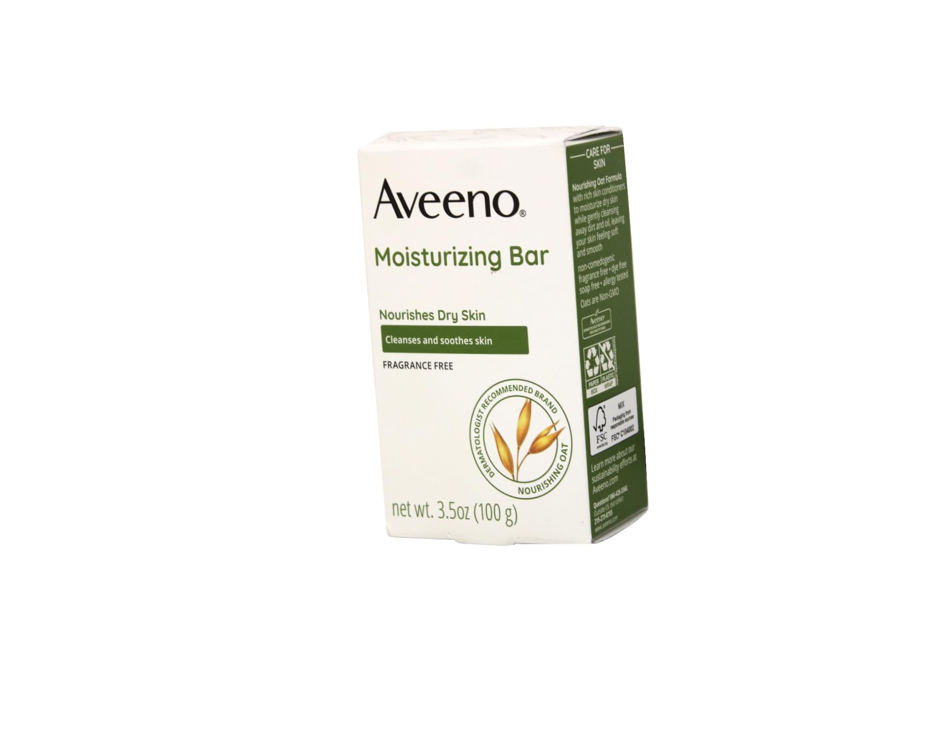 Foto 5 pulgar | Barra Hidratante Aveeno Naturals Para Piel Seca, 100 Ml (paquete De 2) - Venta Internacional.