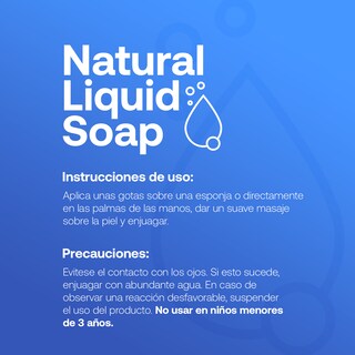 Foto 4 | Jabón Líquido Natural De 800ml Para Manos Y Cuerpo. Sin Parabenos. B Life.