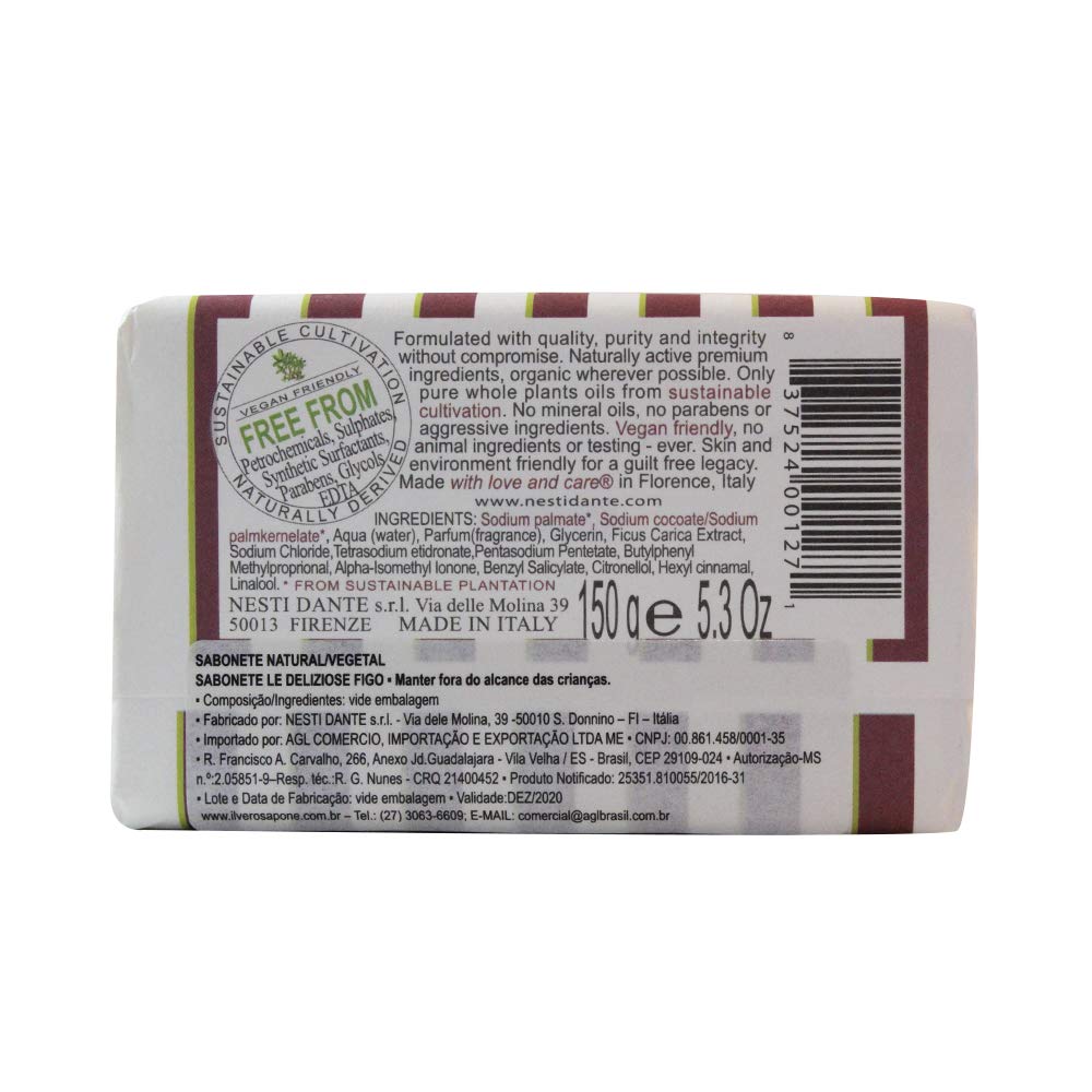 Foto 5 pulgar | Jabón Nesti Dante Le Deliziose Higo Natural 150 G - Venta Internacional.
