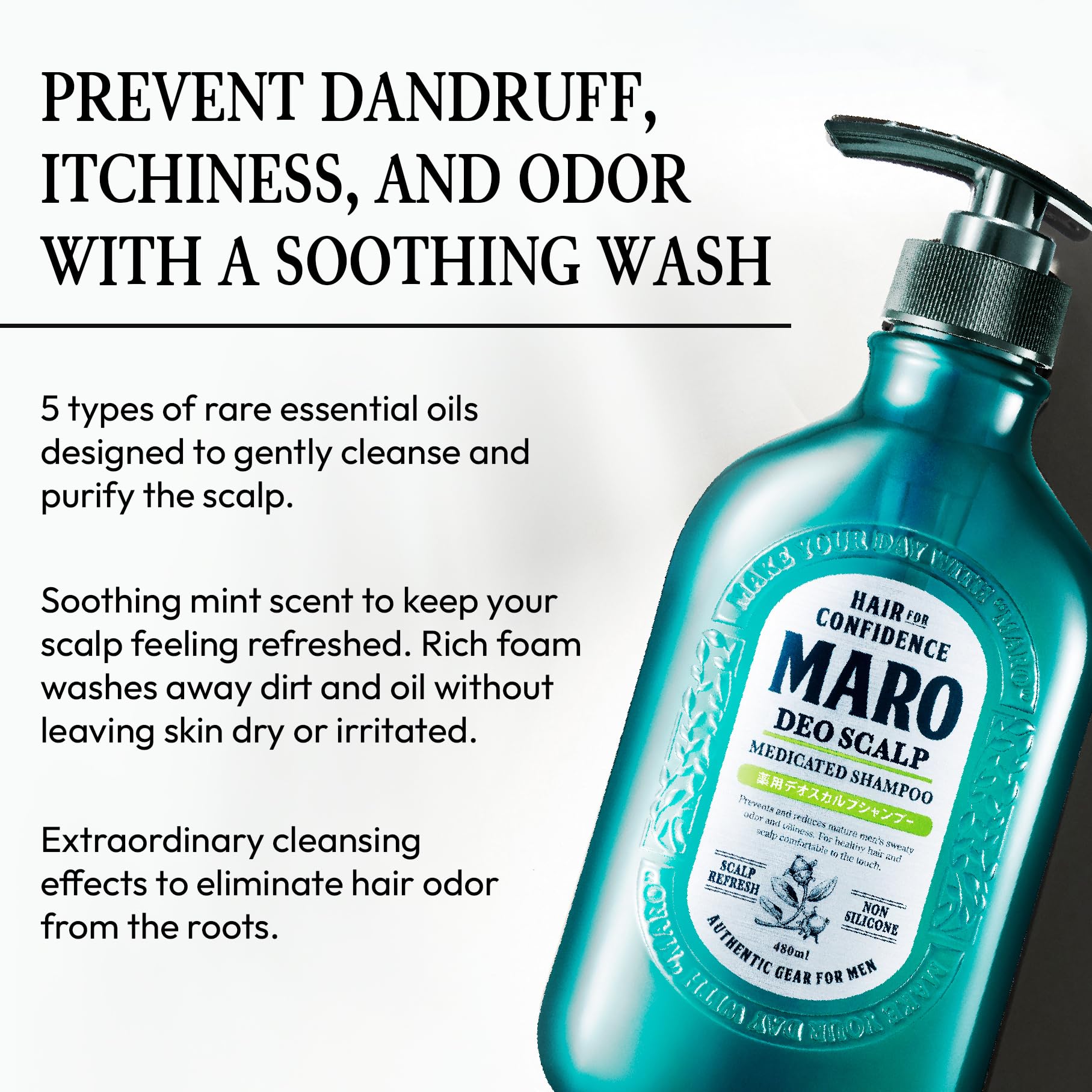 Foto 3 | Tratamiento Para Cuero Cabelludo Deo Maro Previene La Picazón Y El Mal Olor, 480 Ml - Venta Internacional.