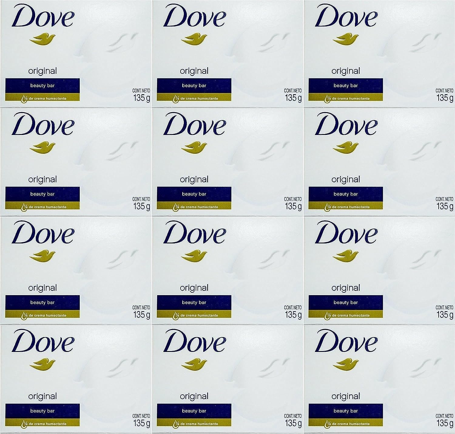 Foto 2 pulgar | Barra De Crema Blanca Soap Dove, 135 G (paquete De 12) - Venta Internacional.