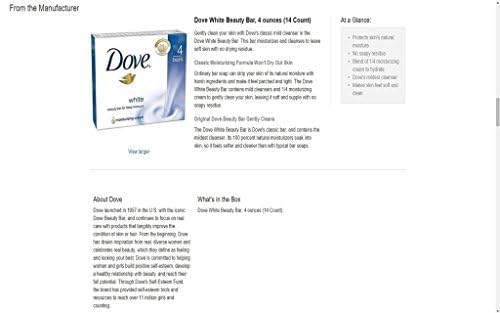 Foto 3 pulgar | Barra De Crema Blanca Soap Dove, 135 G (paquete De 12) - Venta Internacional.