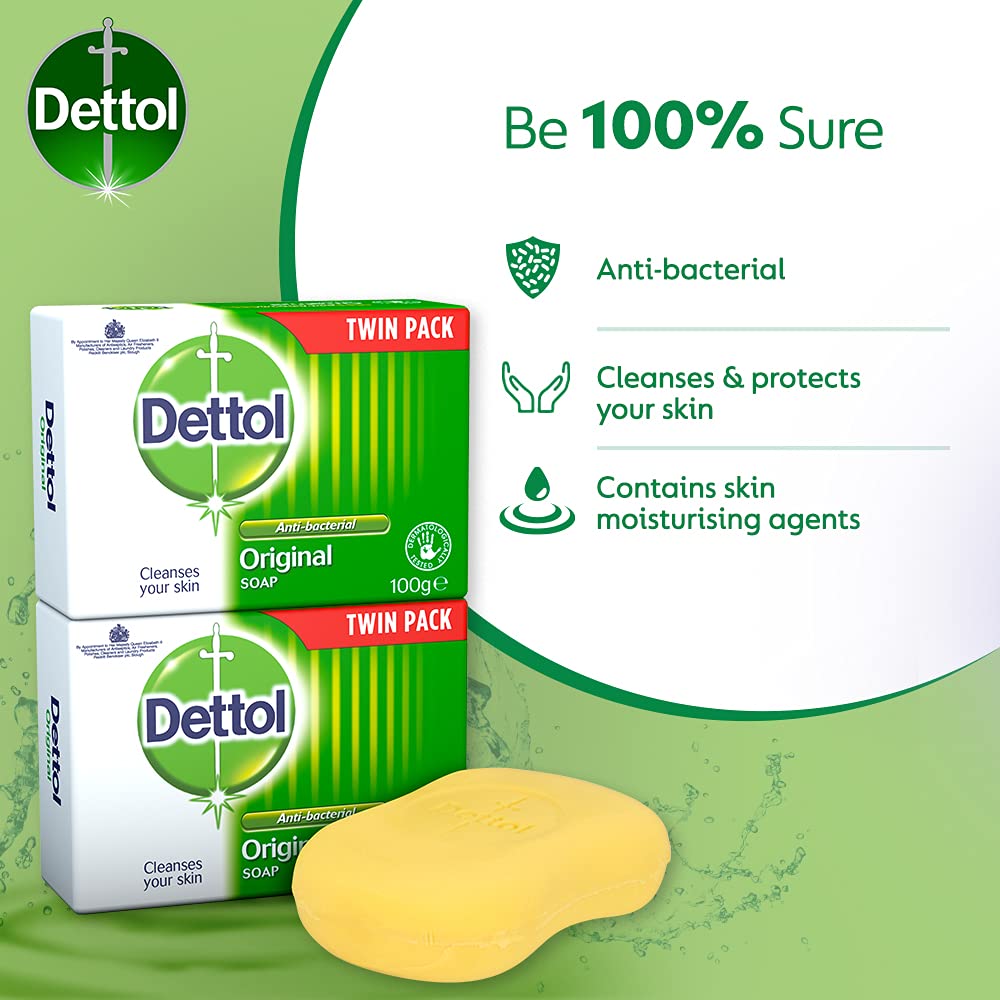 Foto 3 pulgar | Soap Dettol, Antibacteriano, Original, 100 G, Paquete Doble - Venta Internacional.