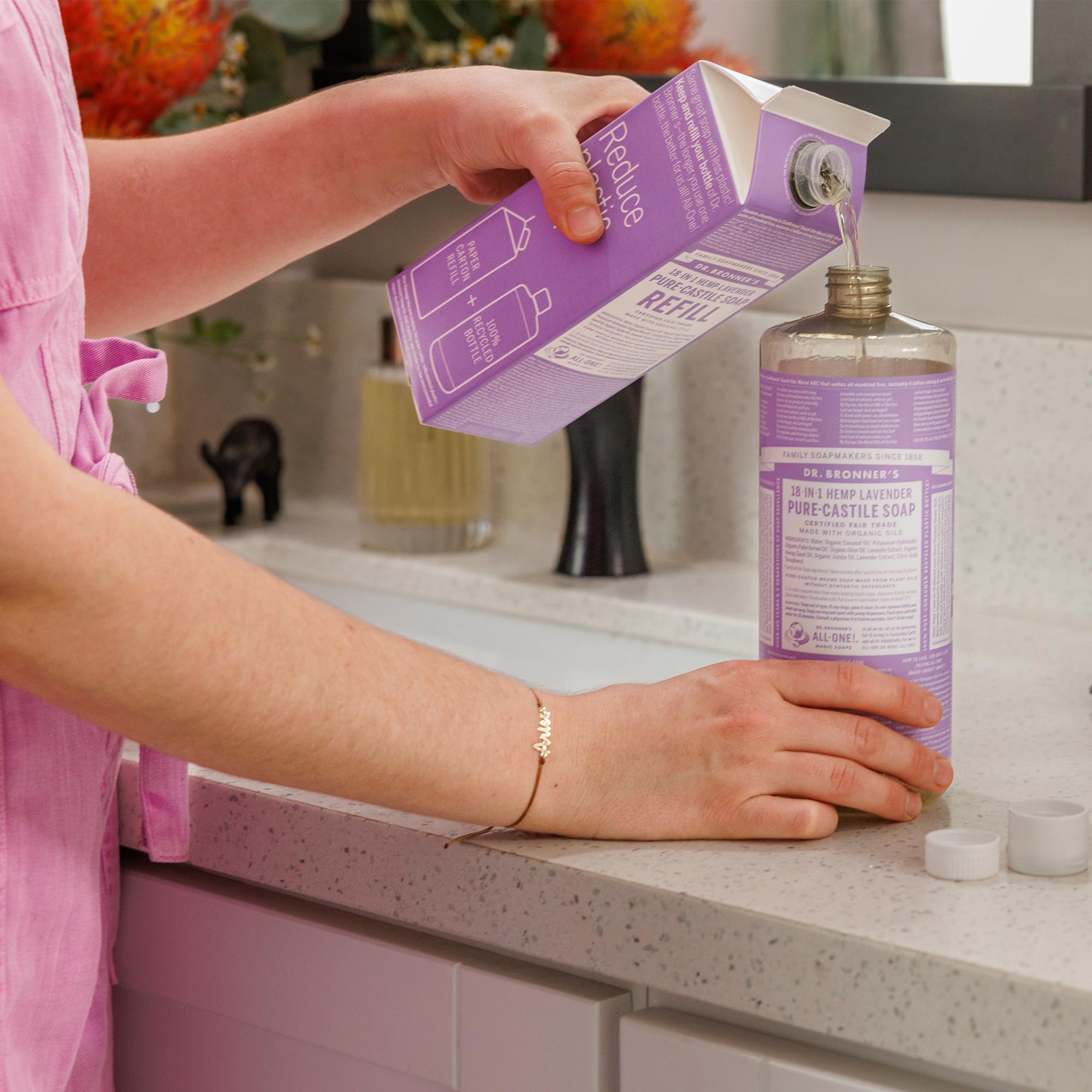 Foto 4 pulgar | Recambio De Jabón Líquido Dr. Bronner's Pure-castile Lavender 960 Ml - Venta Internacional.