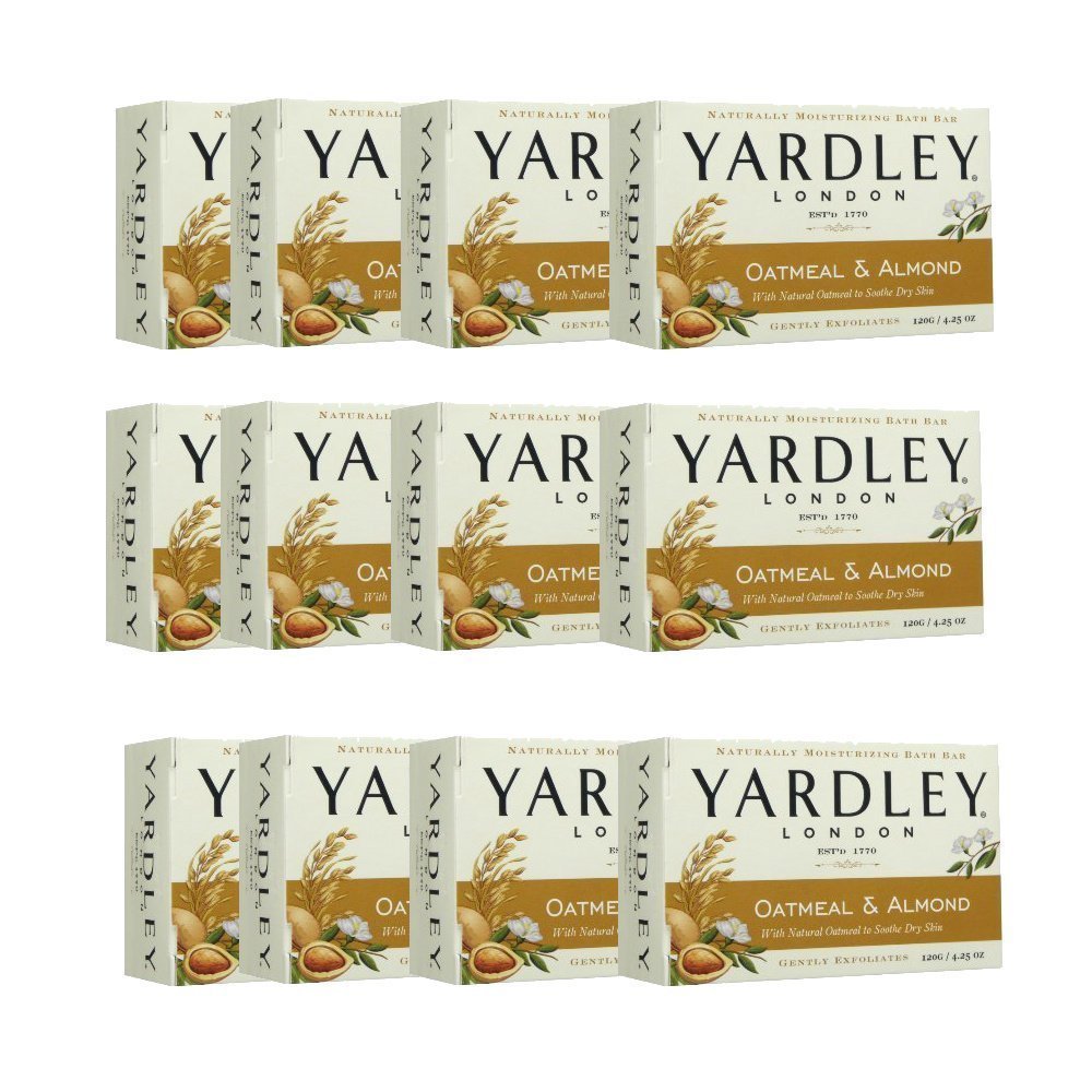 Foto 2 pulgar | Barra De Baño Yardley London, Avena Y Almendras, 125 Ml, Paquete De 12 - Venta Internacional.