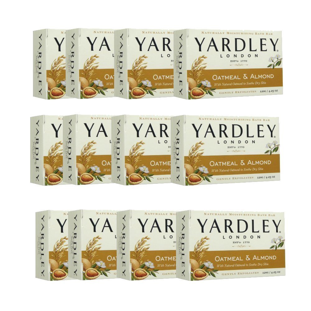 Barra De Baño Yardley London, Avena Y Almendras, 125 Ml, Paquete De 12 - Venta Internacional.