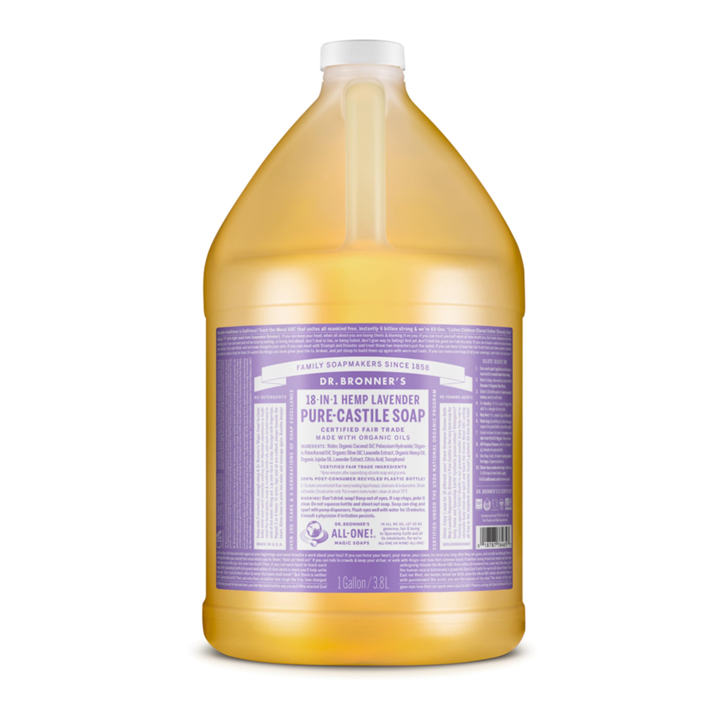 Foto 1 | Jabón Líquido Dr. Bronner's Pure-castile Lavender 3,8 L - Venta Internacional