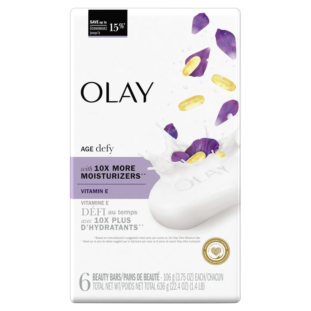 Barra De Jabón Olay Age Defying Con Vitamina E Y B3 110 Ml (6 X 110 Ml) - Venta Internacional.