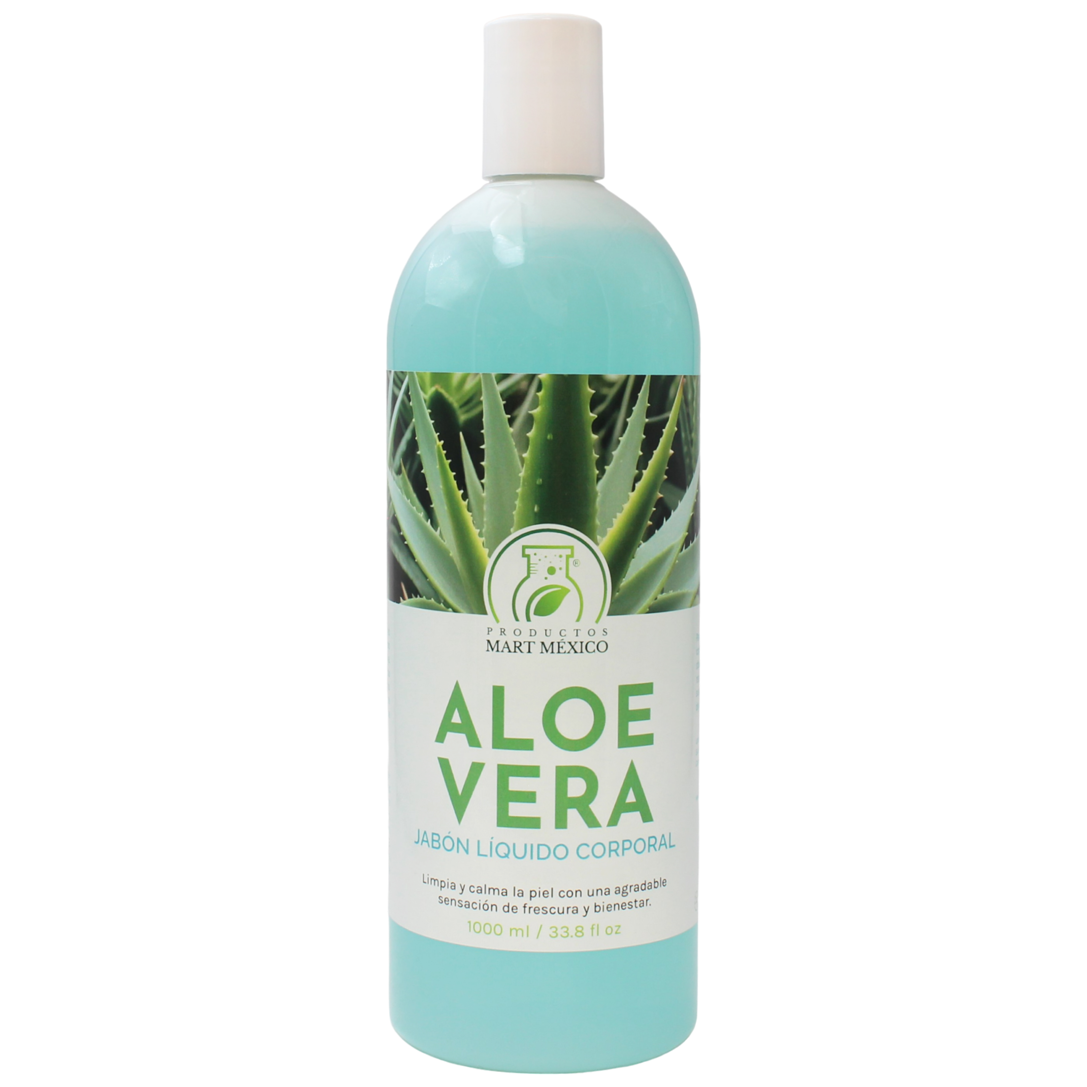 Jabón Líquido de Aloe Vera Corporal Refresca Calmante Productos Mart 1 Litro
