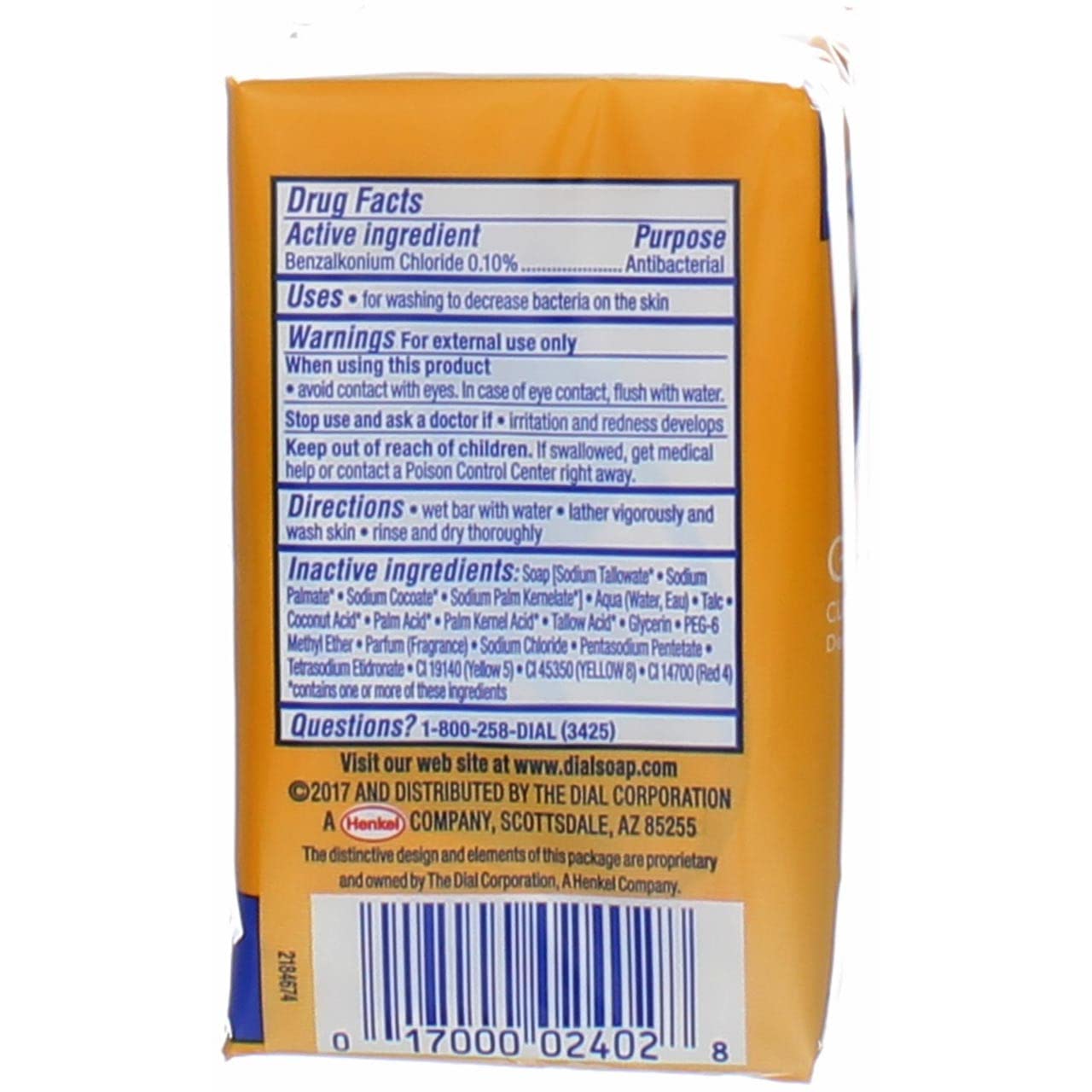 Foto 4 pulgar | Desodorante Antibacteriano Soap Dial, Dorado, 120 Ml, 3 Barras, Paquete De 4 - Venta Internacional.