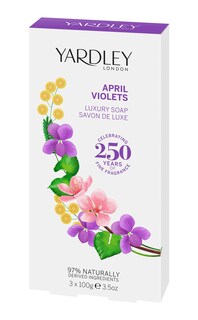 Foto 1 | Jabón Yardley London April Violets, 3 X 100 Ml - Venta Internacional.