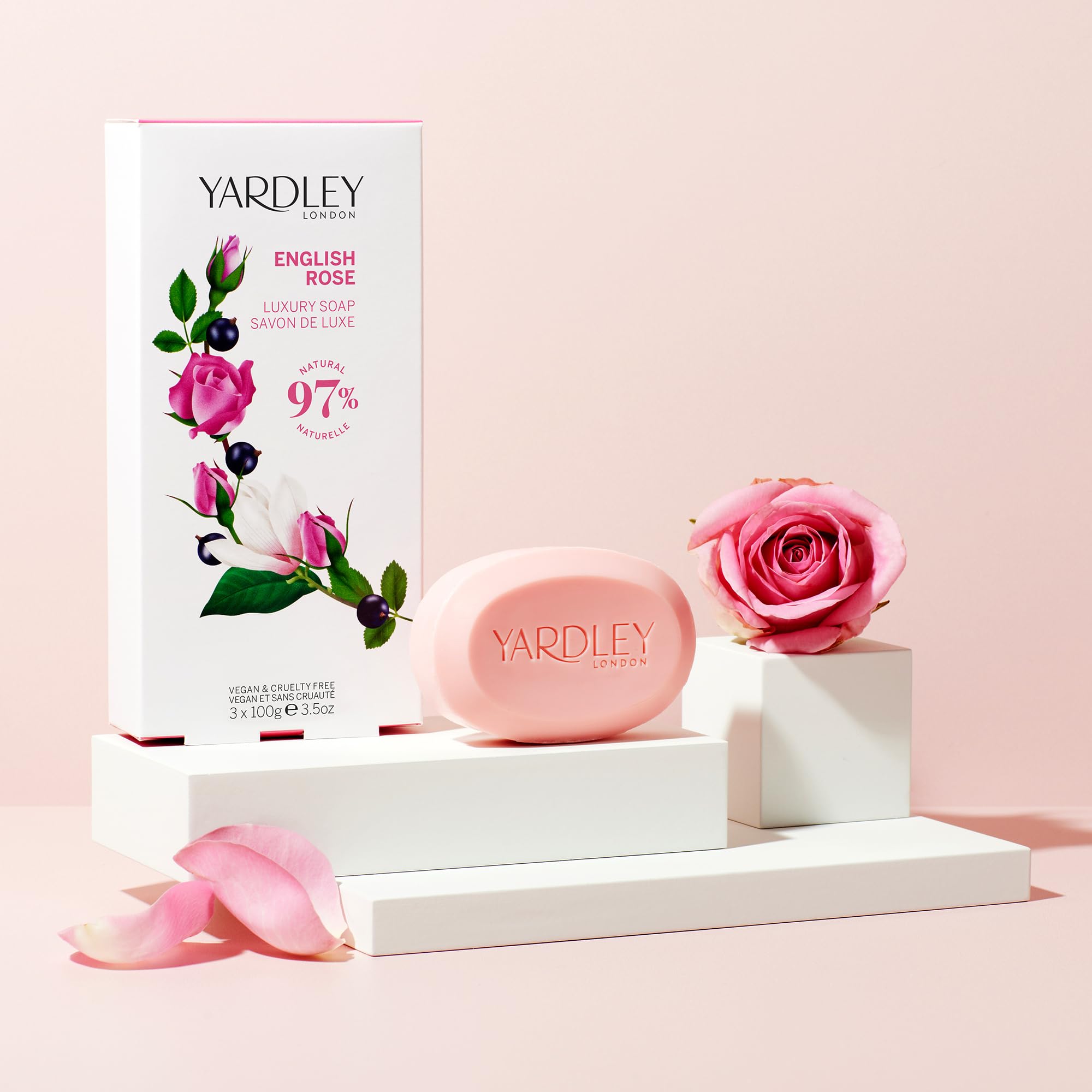 Foto 4 pulgar | Set De Jabón Yardley English Rose Luxury Para Mujer 3 Unidades - Venta Internacional.
