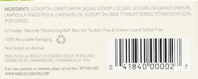 Foto 4 | Jabón En Barra Yardley London English Lavender, 125 Ml, Paquete De 8 - Venta Internacional.