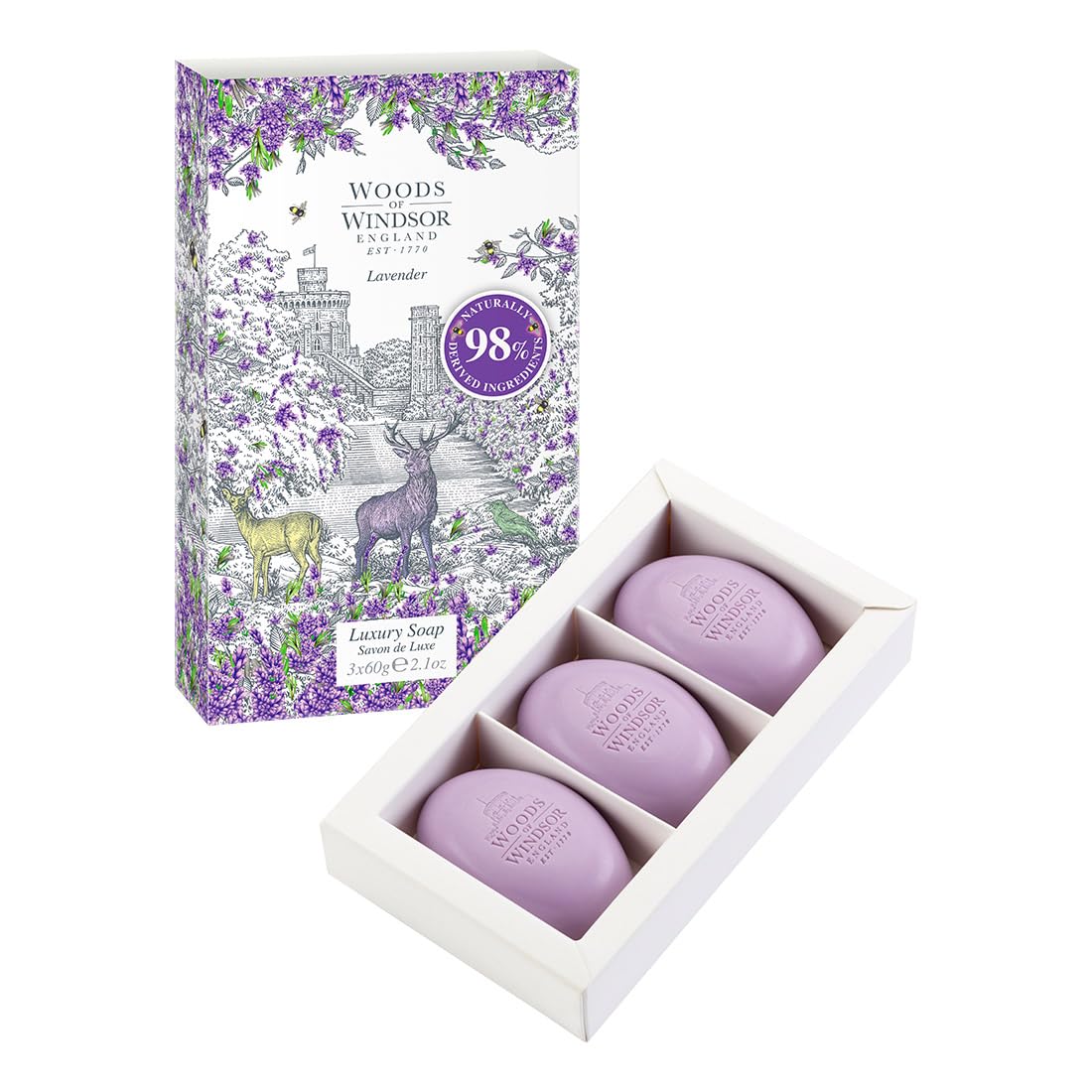 Foto 1 | Jabón Woods Of Windsor Lavender con Manteca de Karité 3 x 60 G - Venta Internacional