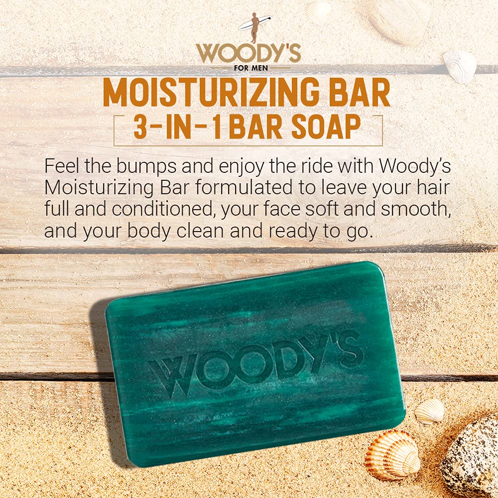 Foto 2 | Jabón Hidratante En Barra Woody's 3 En 1 Para Hombre, 240 Ml, Menta - Venta Internacional.