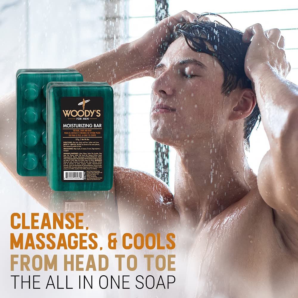 Foto 4 pulgar | Jabón Hidratante En Barra Woody's 3 En 1 Para Hombre, 240 Ml, Menta - Venta Internacional.
