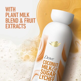 Foto 2 | Gel de Baño Dove Plant Milk Coco y Lichi 500 ml 98% Biodegradable - Venta Internacional
