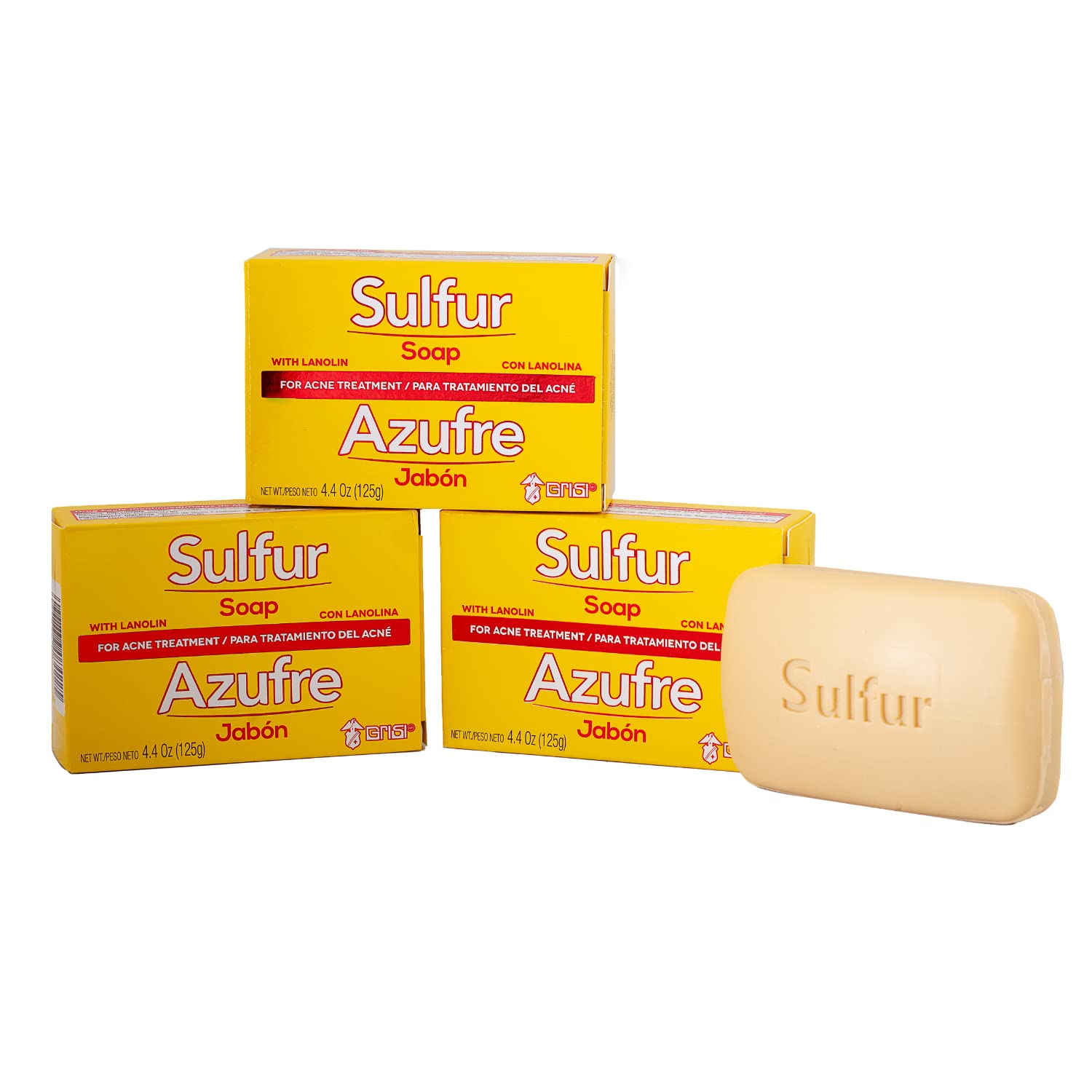 Foto 2 pulgar | Jabón Biosulfur Grisi Sulfur 10% Para Tratamiento Del Acné, 130 Ml, Paquete De 3 - Venta Internacional.