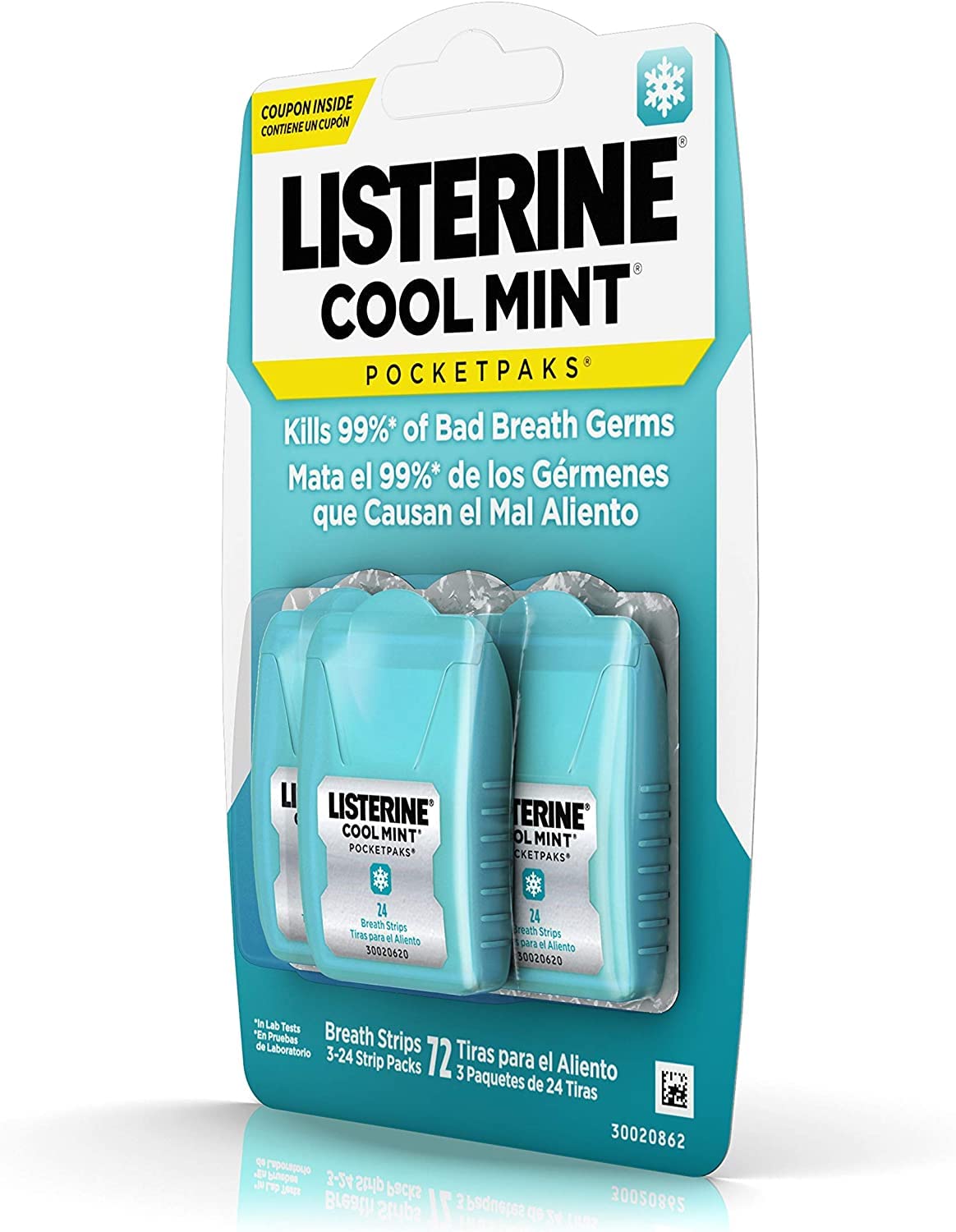 Foto 6 pulgar | Breath Strips Listerine Cool Mint Pocketpaks, 12-24 Tiras, 288 Unidades - Venta Internacional.