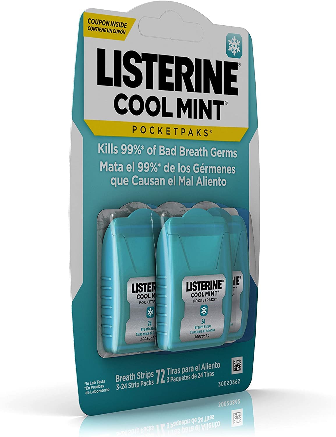 Foto 7 pulgar | Breath Strips Listerine Cool Mint Pocketpaks, 12-24 Tiras, 288 Unidades - Venta Internacional.