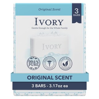 Foto 1 | Barras de Jabón Ivory Original con Aroma a Aloe 94 ml 3 Piezas - Venta Internacional