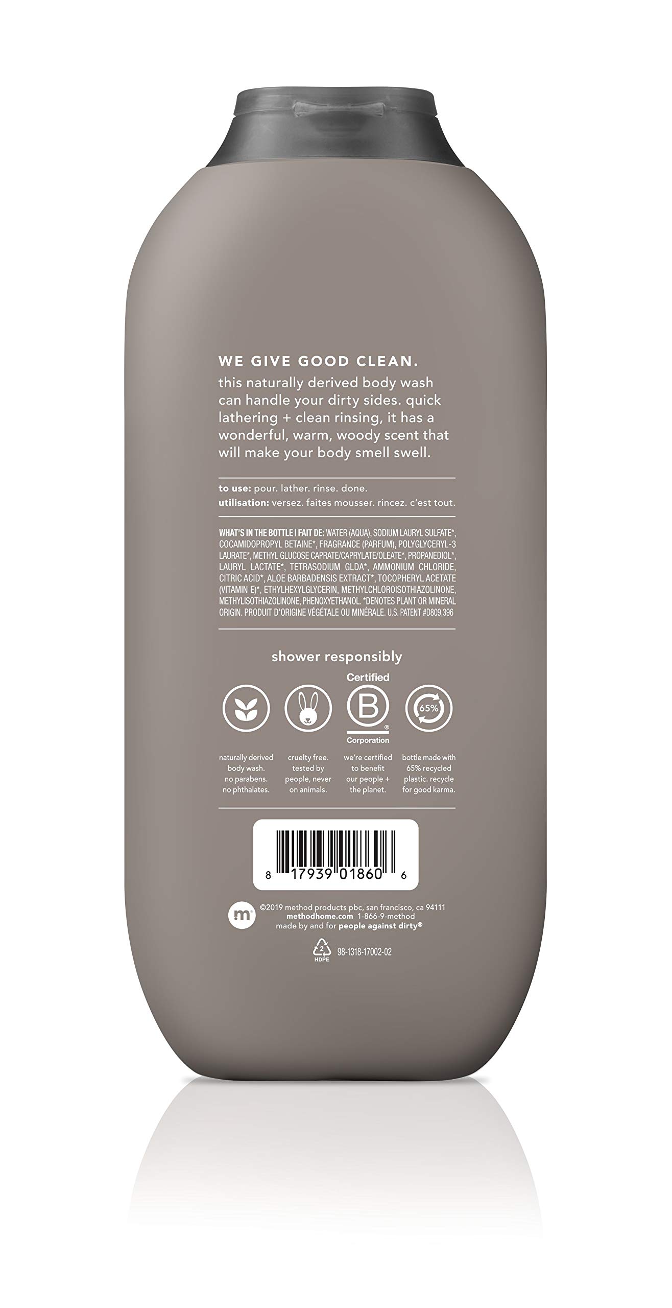 Foto 2 | Body Wash Method Men Cedar + Cypress, 532 Ml (paquete De 6) - Venta Internacional.