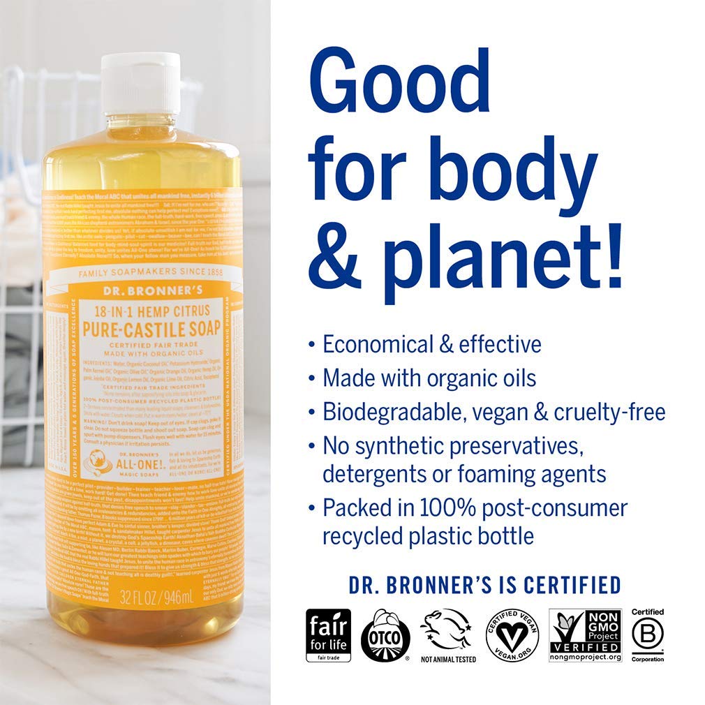 Foto 4 | Jabón Líquido Dr. Bronner's Pure-castile 946 Ml, Paquete De 3 Aromas - Venta Internacional.