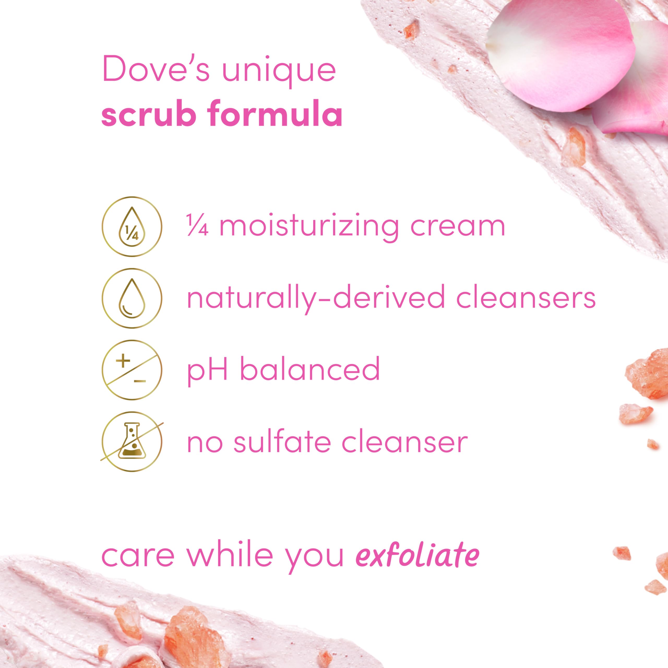 Foto 4 pulgar | Exfoliante Corporal Dove Con Sal Del Himalaya Y Aceite De Rosa, 443 Ml - Venta Internacional.