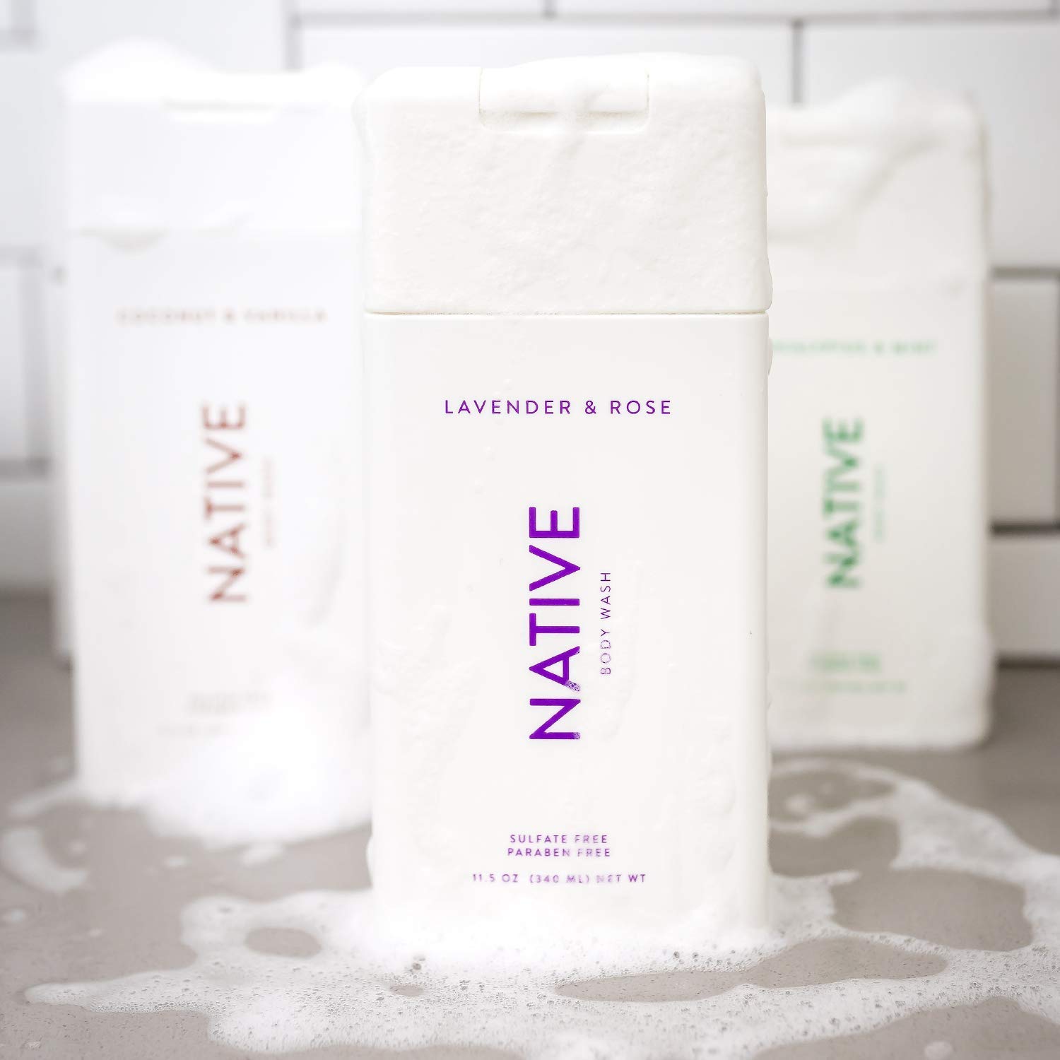 Foto 3 pulgar | Gele de Baño Native Natural sin SLS ni Parabenos 300 ml 3 Piezas  - Venta Internacional