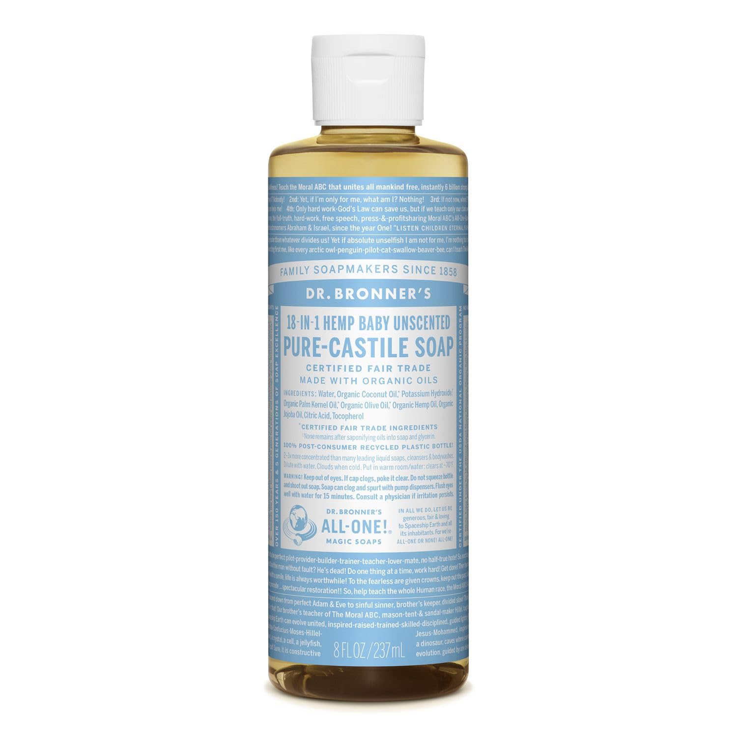 Foto 2 pulgar | Jabón Líquido Dr. Bronner's Pure-Castile Baby sin Perfume 240 ml - Venta Internacional