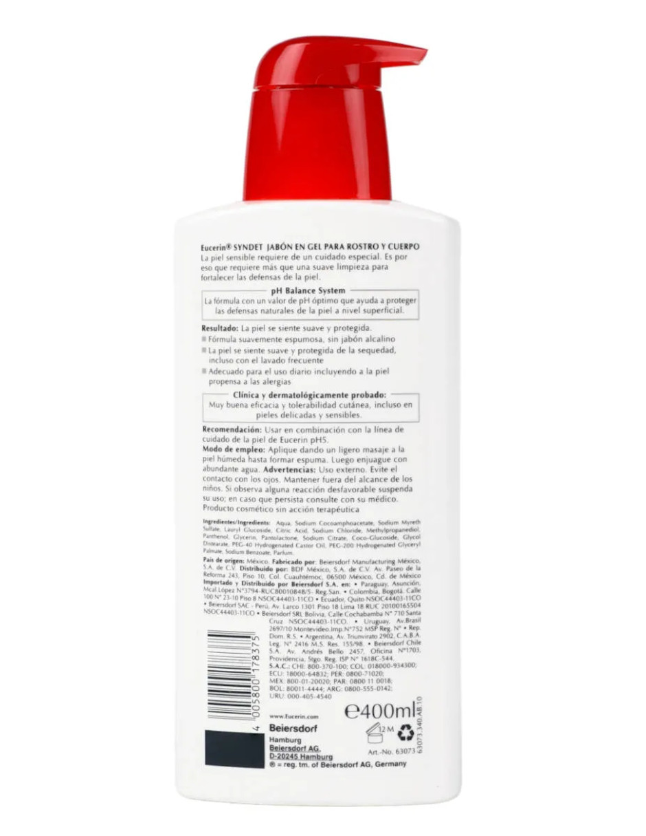 Foto 4 pulgar | Eucerin Ph5 Syndet Gel  + Termo De Agua De Regalo Güish