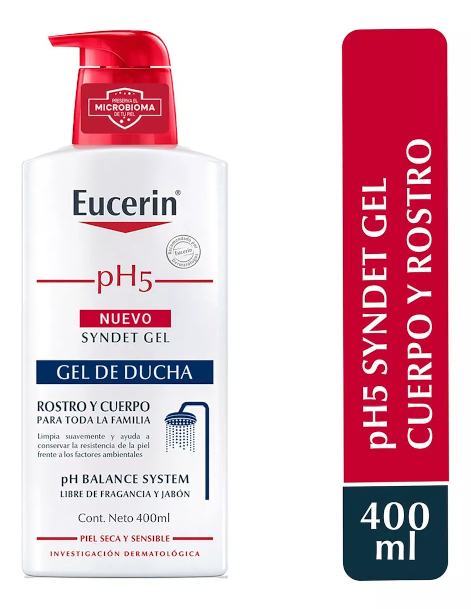 Foto 5 pulgar | Eucerin Ph5 Syndet Gel  + Termo De Agua De Regalo Güish