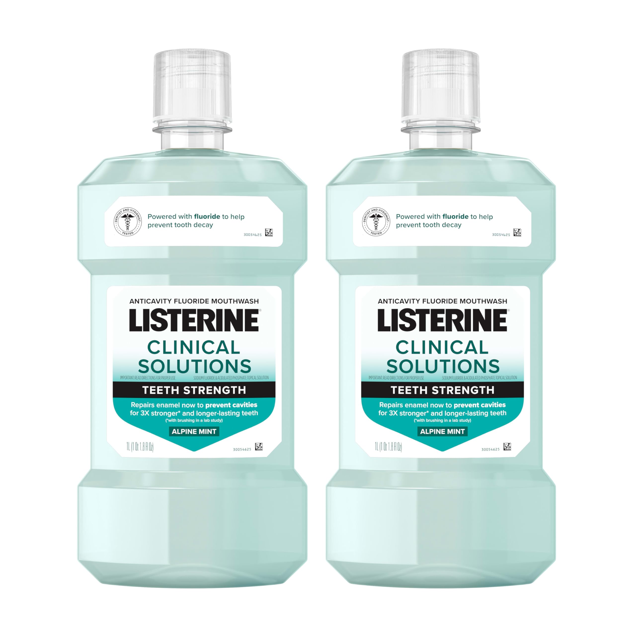 Foto 2 pulgar | Enjuague Bucal Listerine Clinical Solutions Teeth Strength, 1 L X 2 - Venta Internacional.