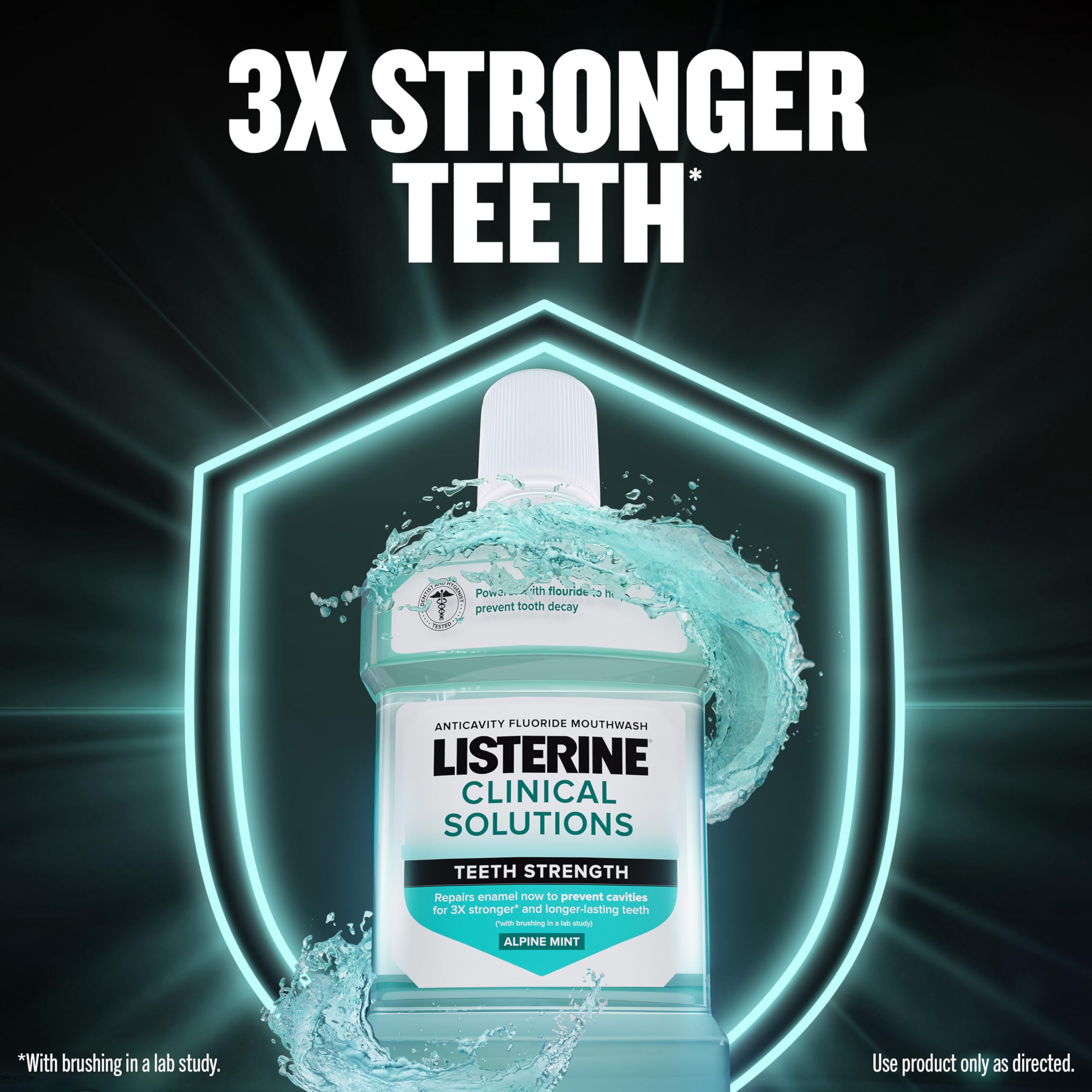Foto 4 pulgar | Enjuague Bucal Listerine Clinical Solutions Teeth Strength, 1 L X 2 - Venta Internacional.