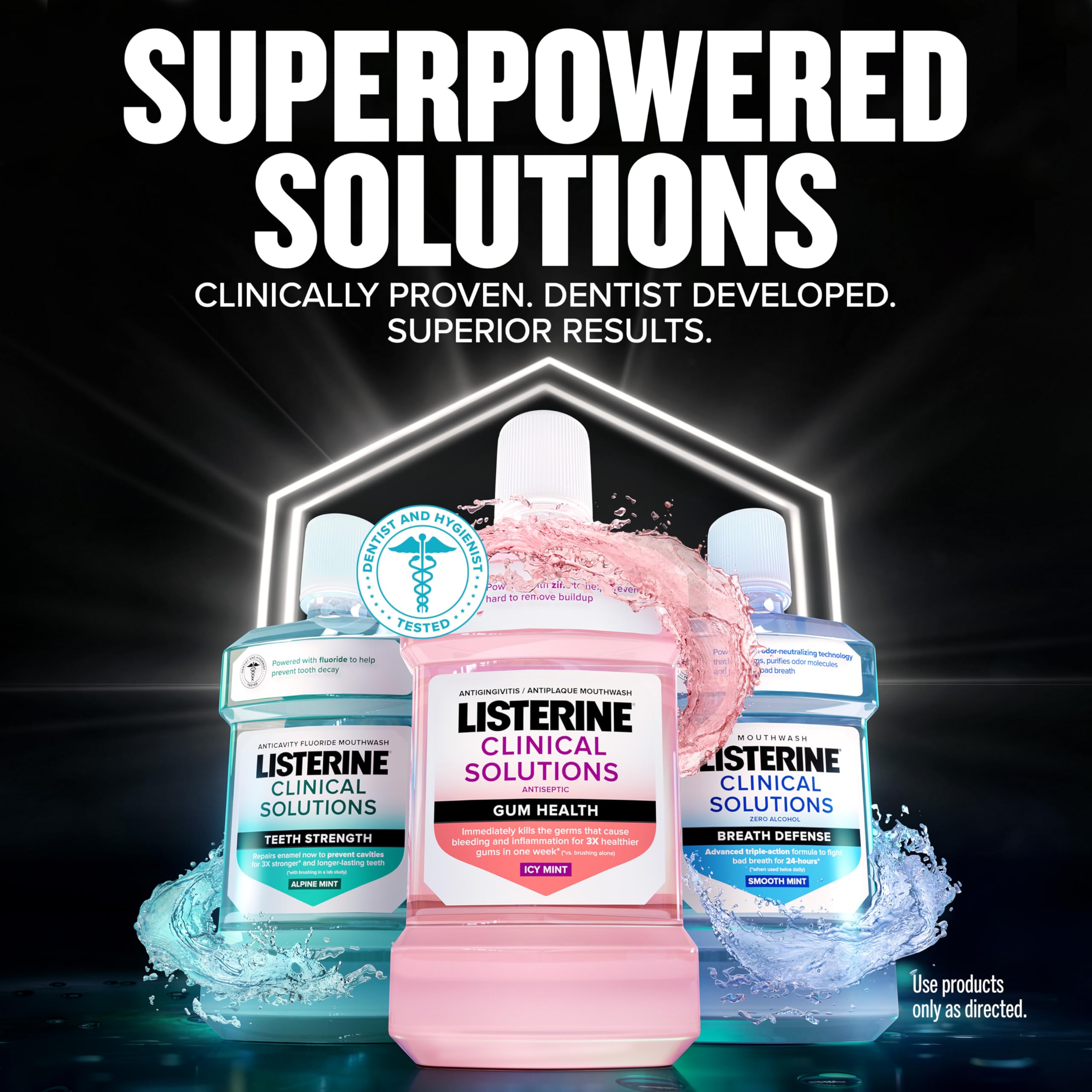 Foto 7 pulgar | Enjuague Bucal Listerine Clinical Solutions Teeth Strength, 1 L X 2 - Venta Internacional.
