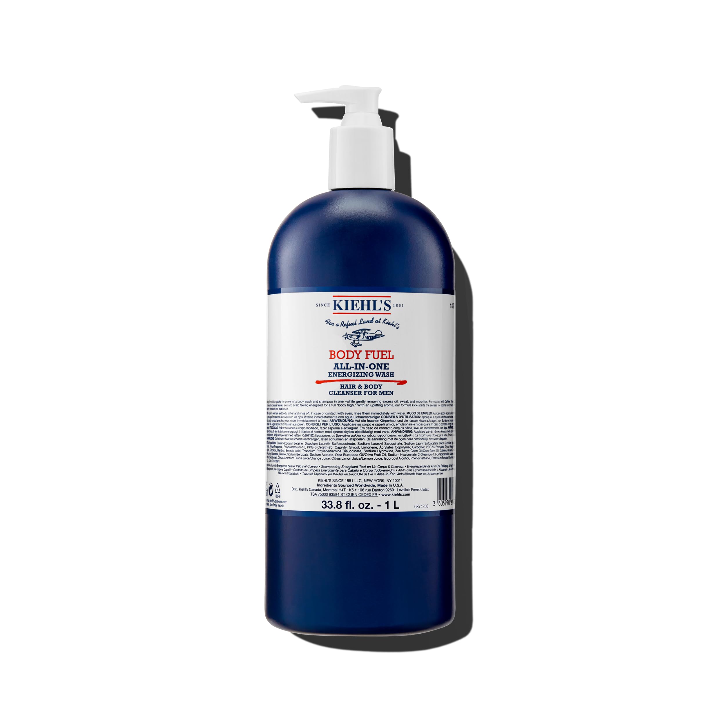 Foto 1 | Gel de Baño y Champú Kiehl's Body para Hombre 1 Litro - Venta Internacional