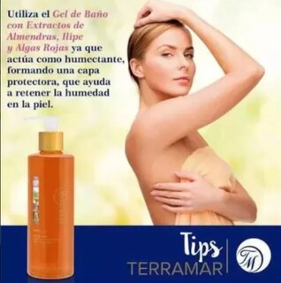 Foto 2 | Gel de Baño Terramar con Almendras y Algas 245 ml