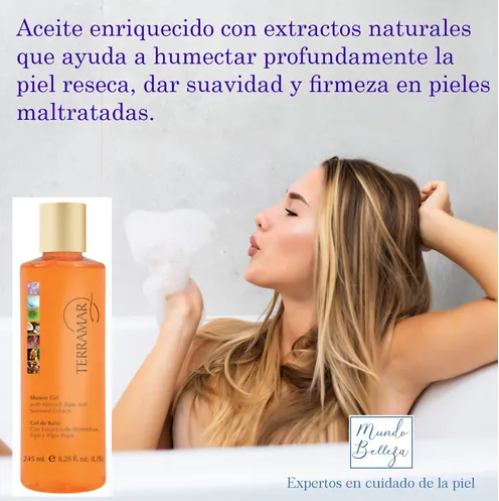 Foto 3 | Gel de Baño Terramar con Almendras y Algas 245 ml