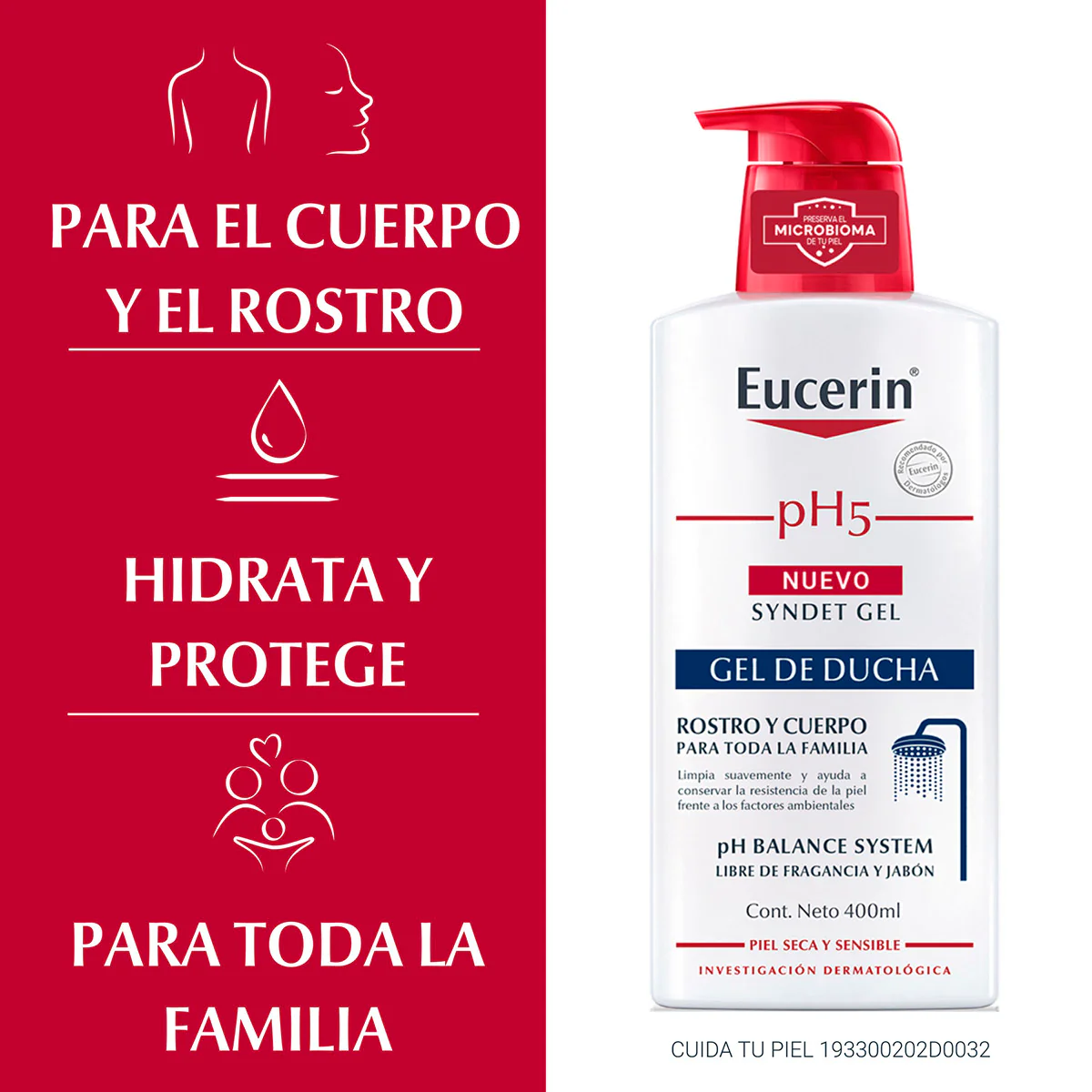 Foto 3 pulgar | Gel Corporal Eucerin De Ducha 400ml