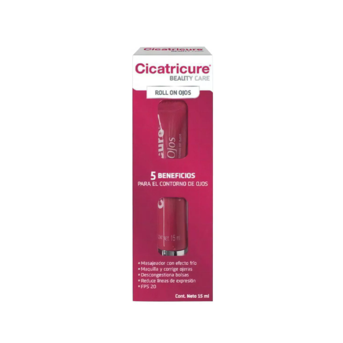 Tratamiento Facial Cicatricure Roll On Contorno De Ojos 5 Beneficios 15 Ml