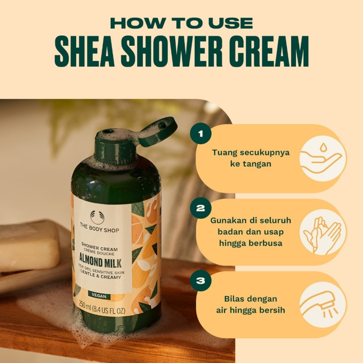 Foto 4 pulgar | The Body Shop Gel De Ducha Leche De Almendras 250ml