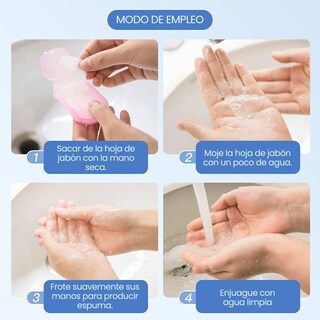 Foto 3 | 10 Estuche Laminas De Jabon Limpieza Manos Portátil De Viaje