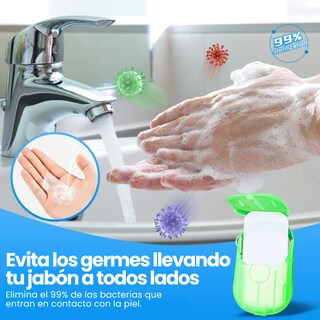 Foto 4 | 10 Estuche Laminas De Jabon Limpieza Manos Portátil De Viaje