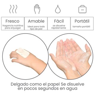 Foto 5 | 10 Estuche Laminas De Jabon Limpieza Manos Portátil De Viaje