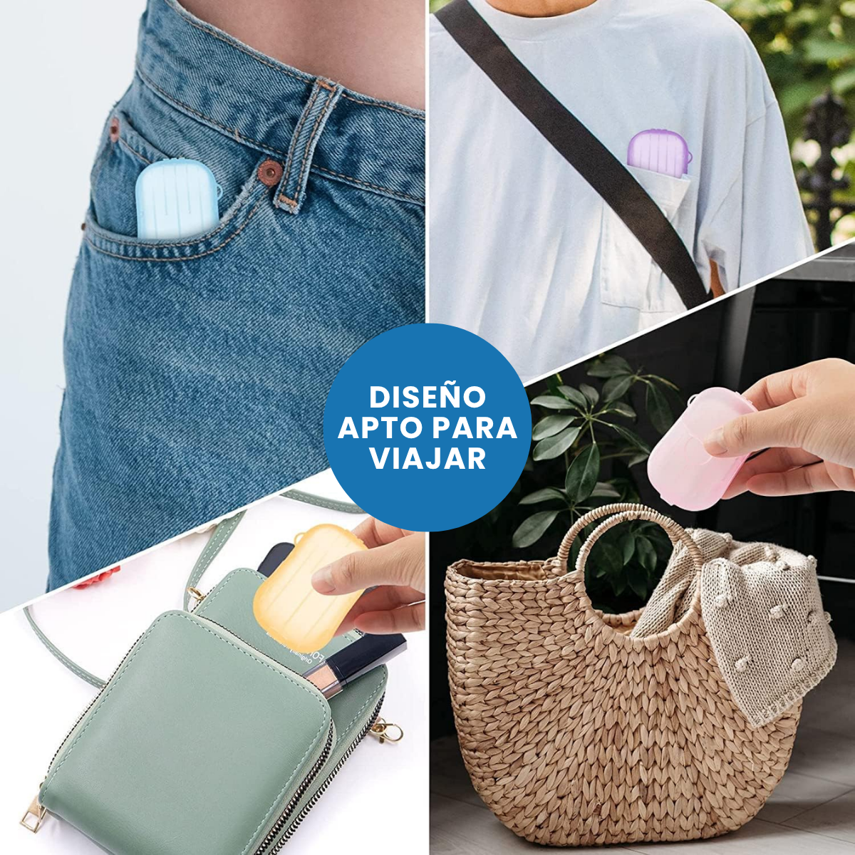 Foto 7 pulgar | 10 Estuche Laminas De Jabon Limpieza Manos Portátil De Viaje