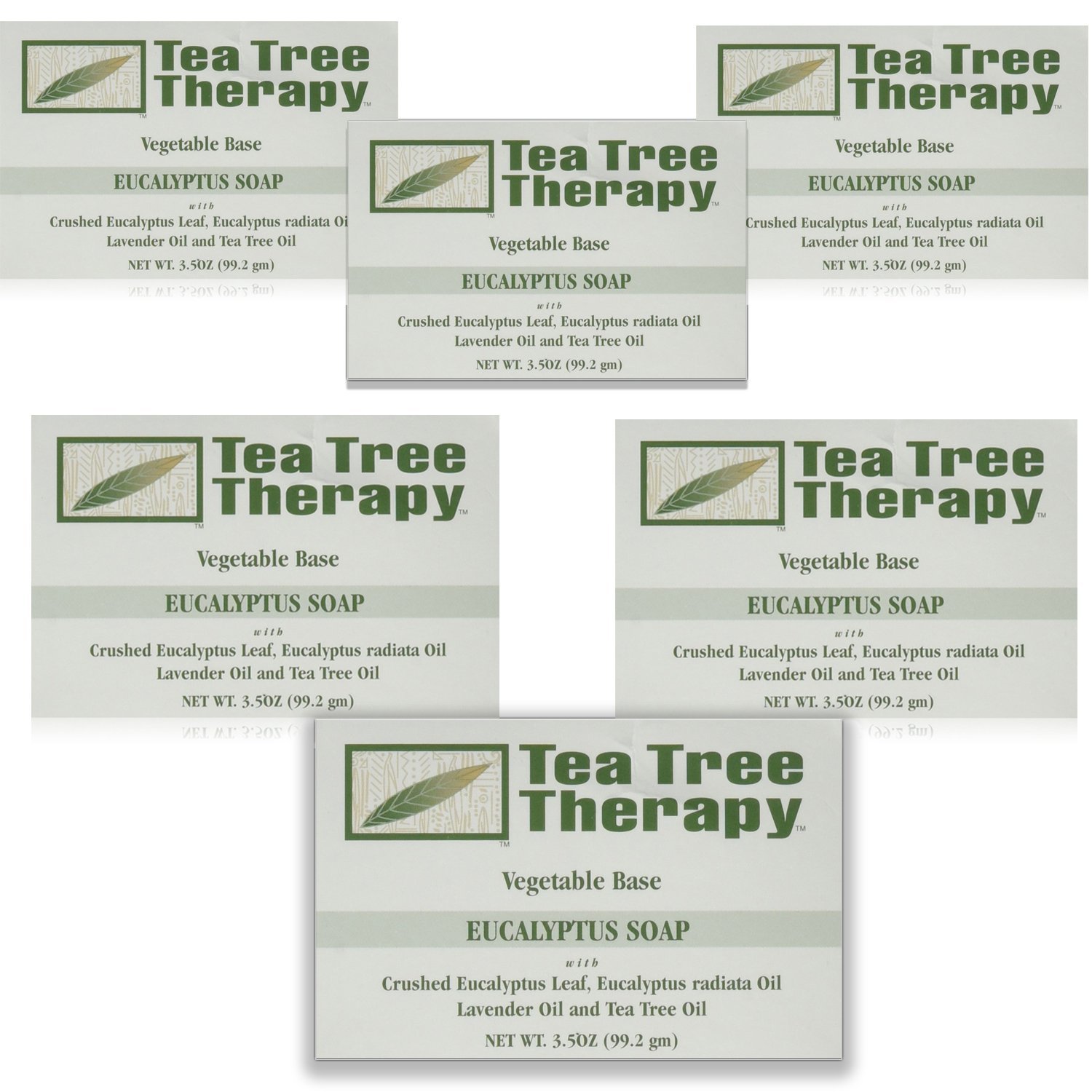 Foto 1 | Jabón En Barra, Terapia Con Árbol De Té, Base Vegetal, Eucalipto, 6 Unidades - Venta Internacional.