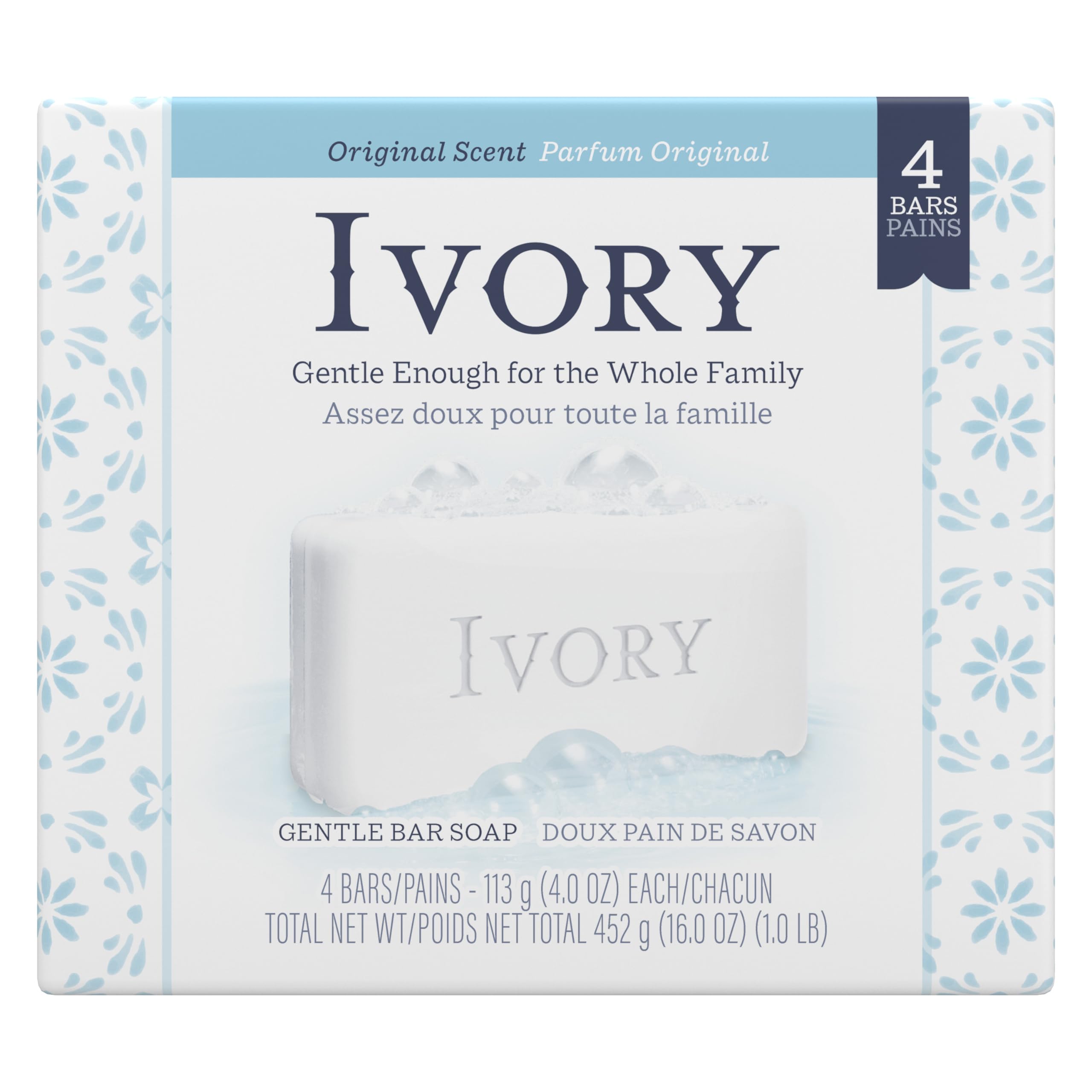 Foto 1 | Barras De Baño Originales Soap Ivory, Tamaño 4 X 118 Ml, 470 G, 4 Unidades - Venta Internacional.